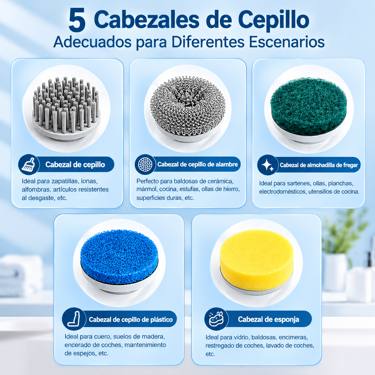 Cepillo de Limpieza Recargable con Pantalla LED