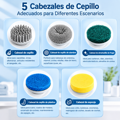 Cepillo de Limpieza Recargable con Pantalla LED