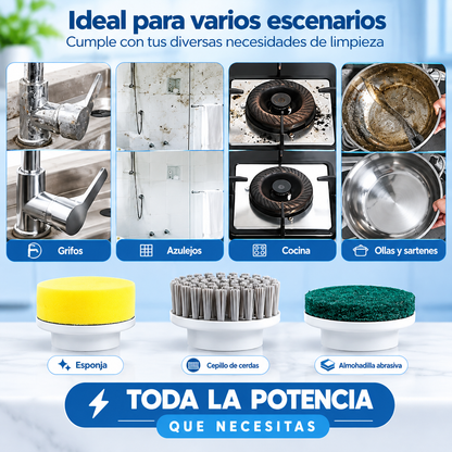 Cepillo de Limpieza Recargable con Pantalla LED