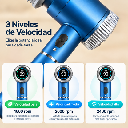 Cepillo de Limpieza Recargable con Pantalla LED